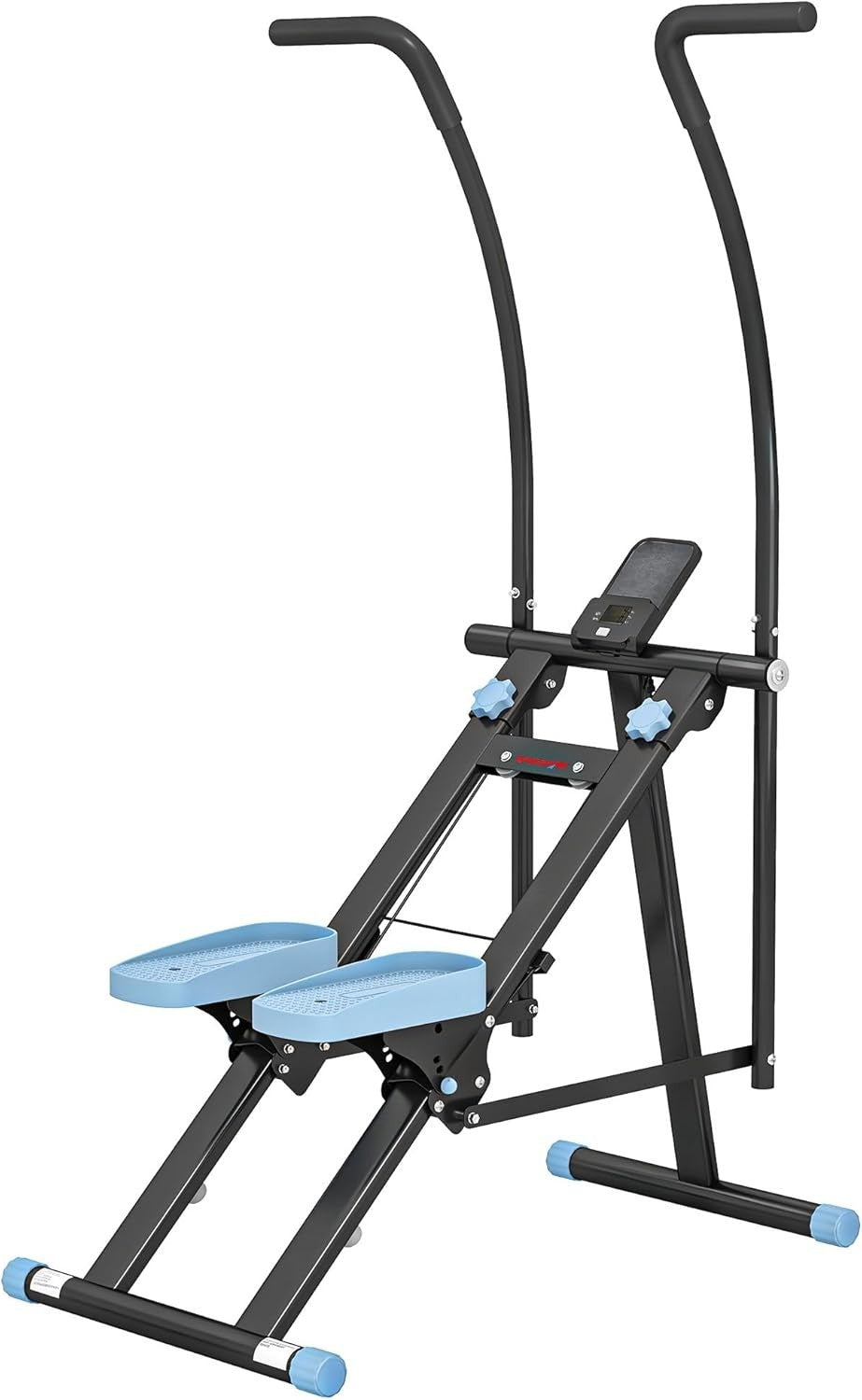 Vertical Climber Stair Stepper for Home w/ Adjustable Pedals & LCD Monitor