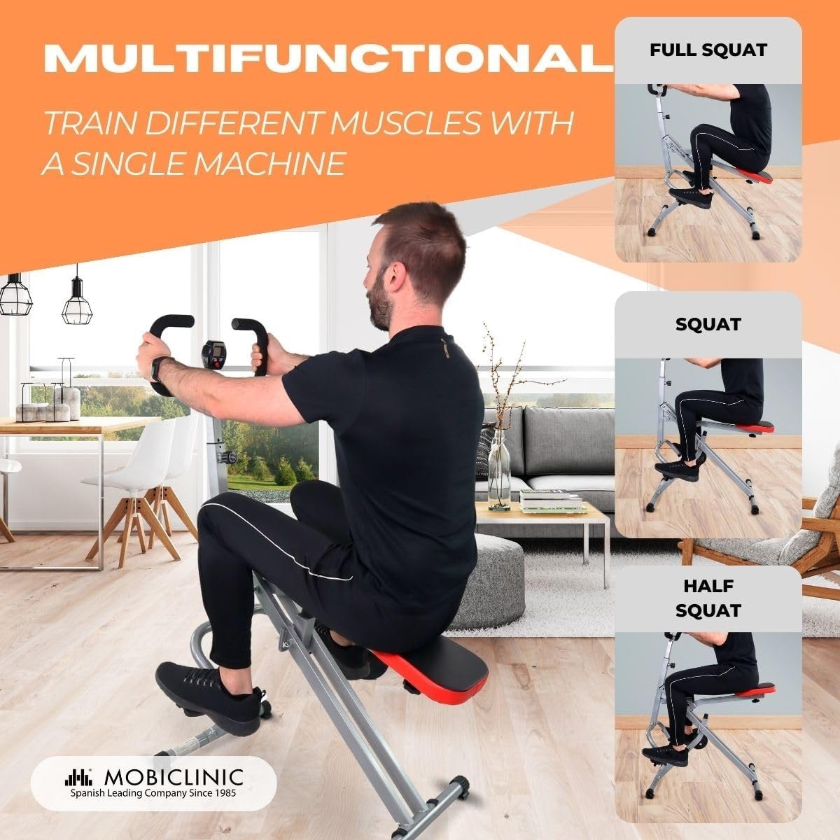 4-in-1 Rowing & Ab Crunch Machine Foldable Total Body Trainer LCD Home Gym 100KG