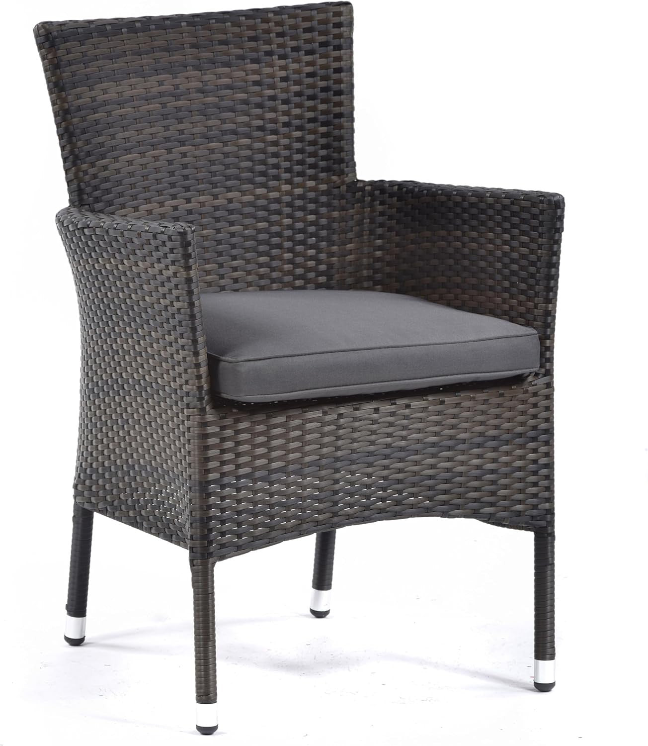 Rattan Tub Armchairs Set of 2 Outdoor Garden Patio Chairs with Cushions