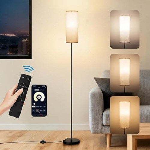 Dimmable Floor Lamp Remote Control Tall Reading Light Shade