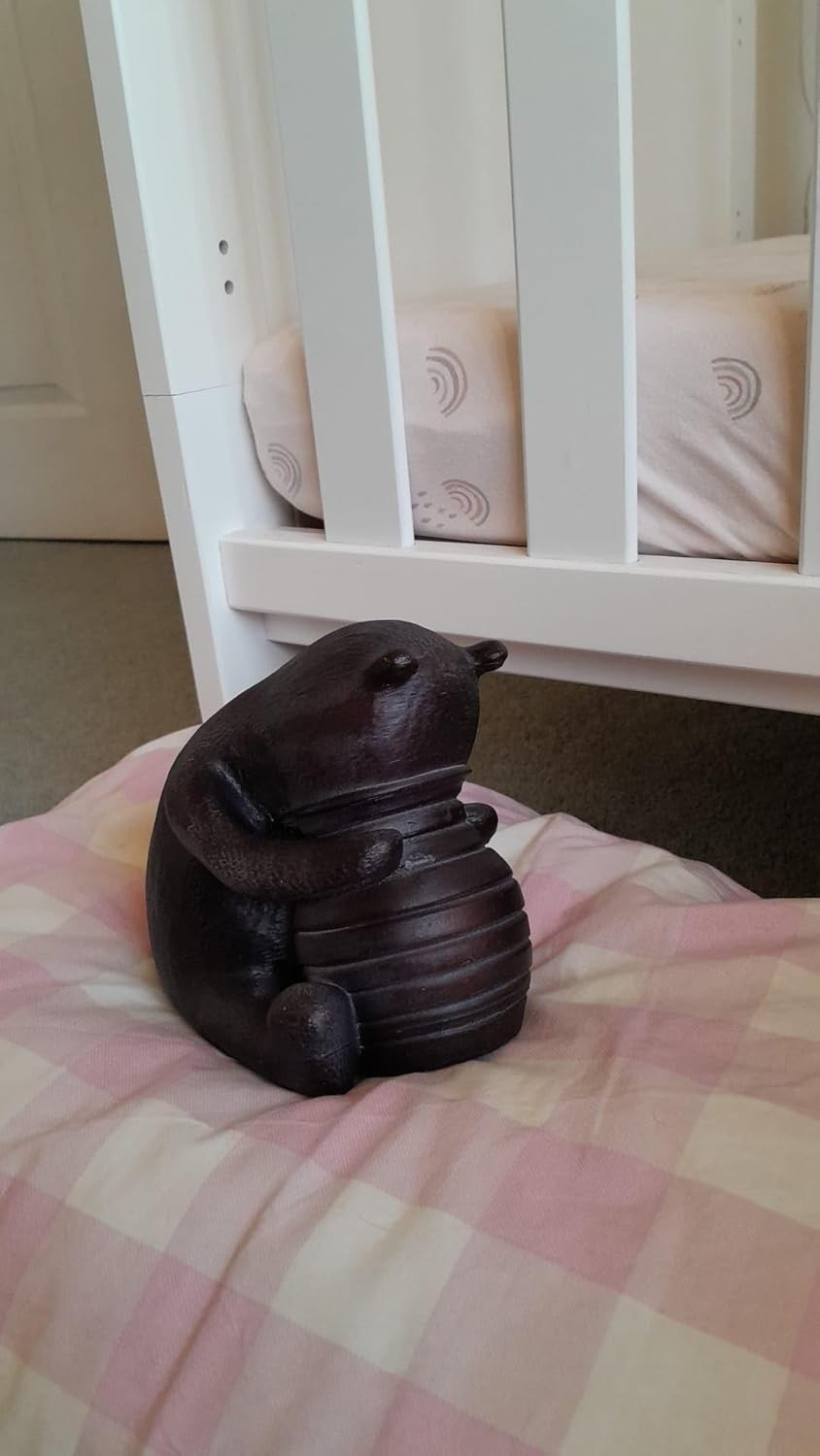 Bronze Sitting Bear Garden Ornament 15cm Resin Sculpture Outdoor Home Decor