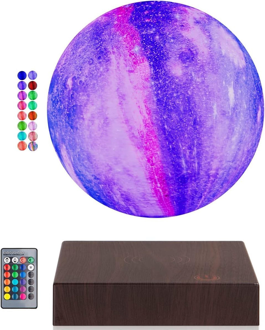 Levitating Galaxy Moon Lamp 16-Color Floating LED Light with Remote Control