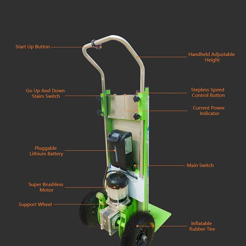 Electric Stair Climber Hand Truck 850W 48V 24Ah Heavy Duty Folding Trolley