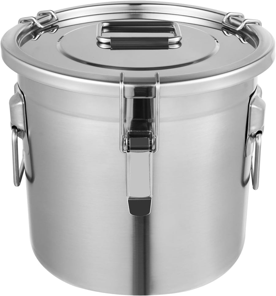 12L Stainless Steel Airtight Rice Grain Storage Bin