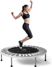 36'' Fitness Rebounder Trampoline Foldable with Adjustable Handle Indoor