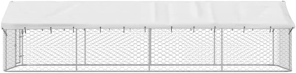 XXL 600x200cm Outdoor Dog Kennel – Lockable Steel Frame with UV Roof Cover