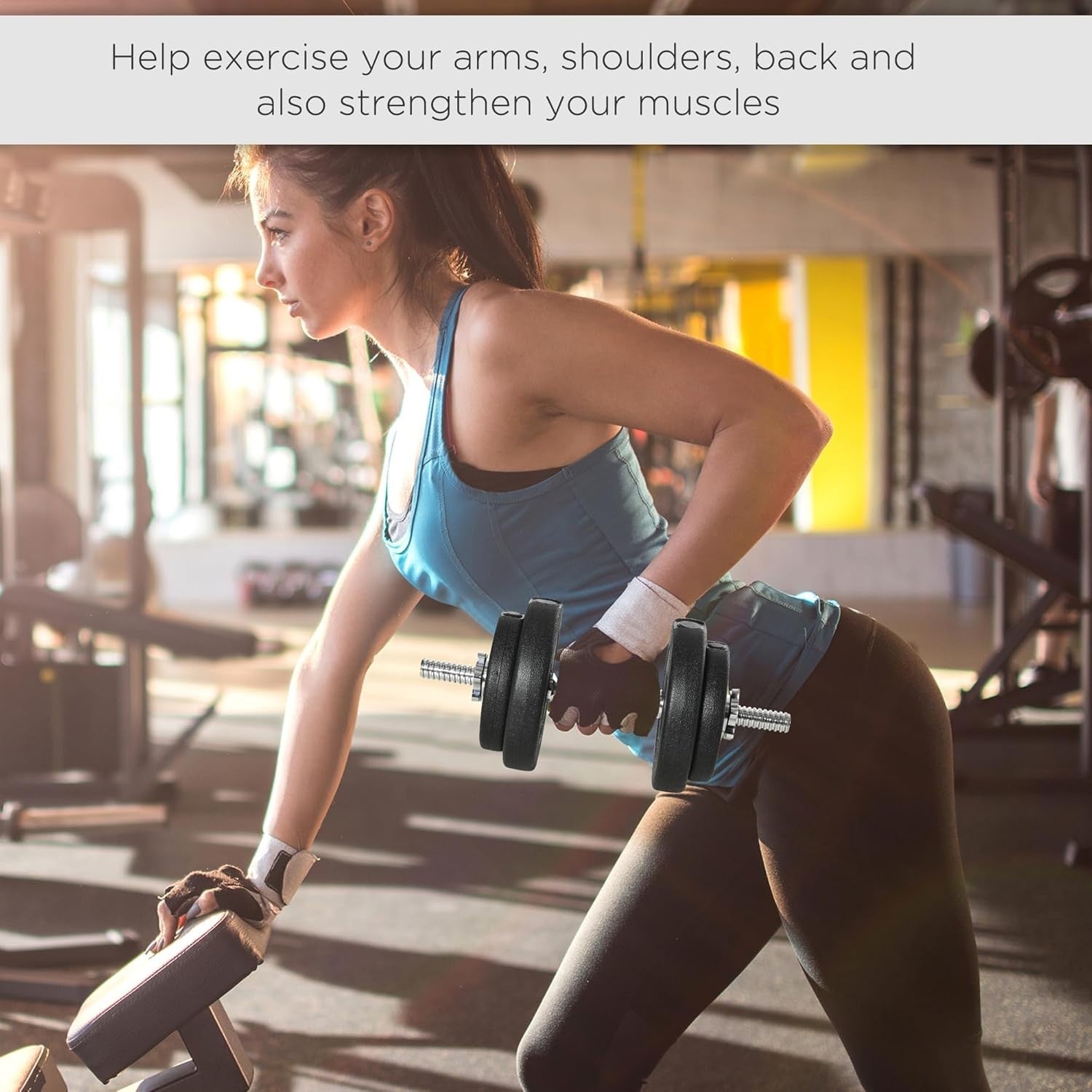 20kg Adjustable Dumbbells Set Non Slip Home Gym Hand Weights Compact