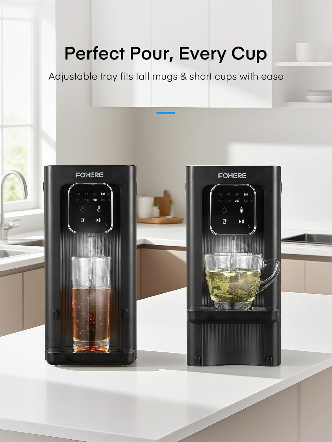 Instant Hot Water Dispenser Touch Screen 4 Temp 2.5L Safety Lock