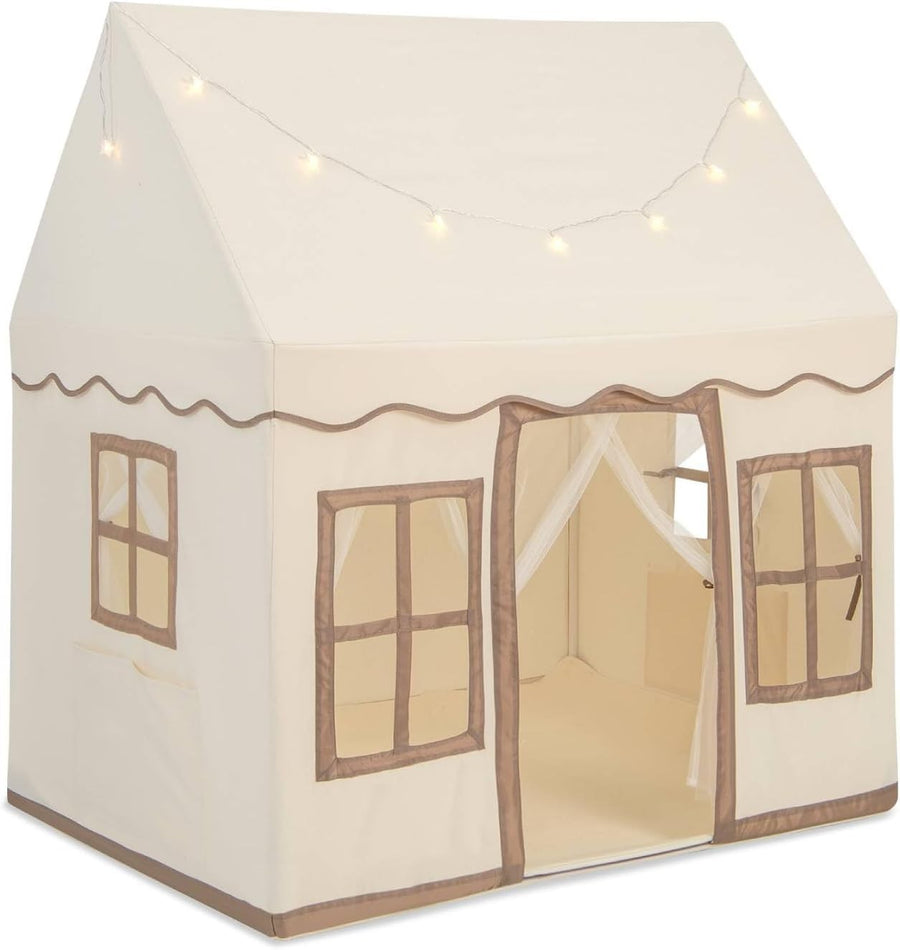 Large Kids Princess Play Tent Indoor Outdoor w Star Lights Mat Playhouse
