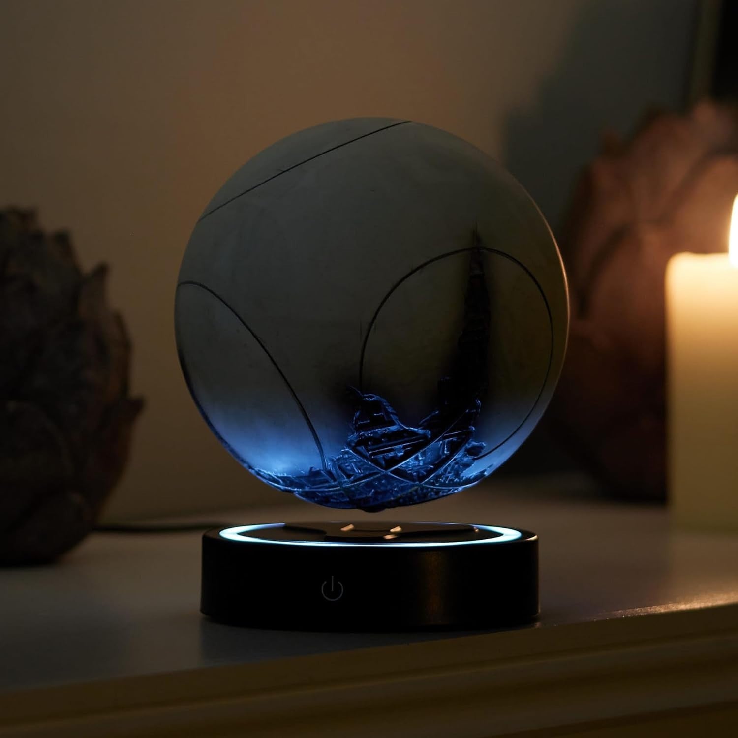 Destiny 2 Traveler Floating LED Lamp, Magnetic Touch Base, 5” Gaming Light