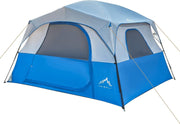 6-Person Cabin Tent Waterproof Windproof Family Camping Shelter