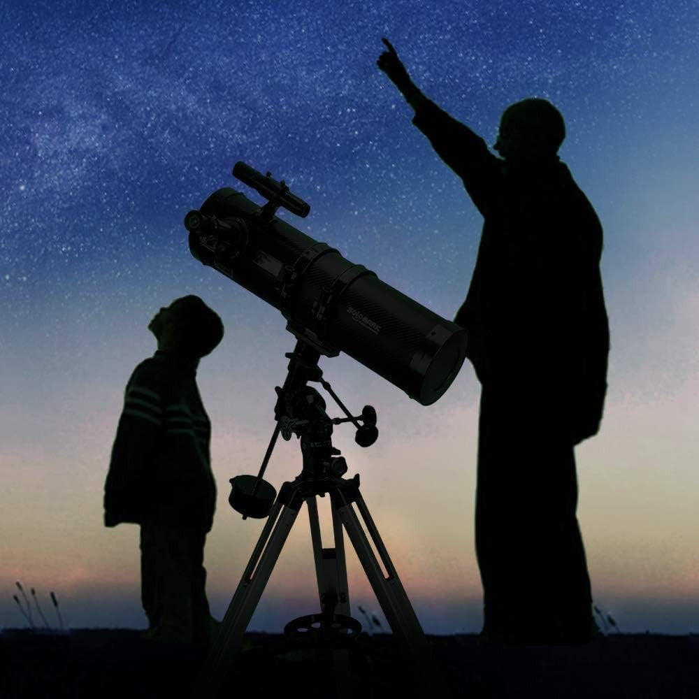 130mm Reflector Telescope for Adults, Equatorial Mount, Tripod & Phone Adapter