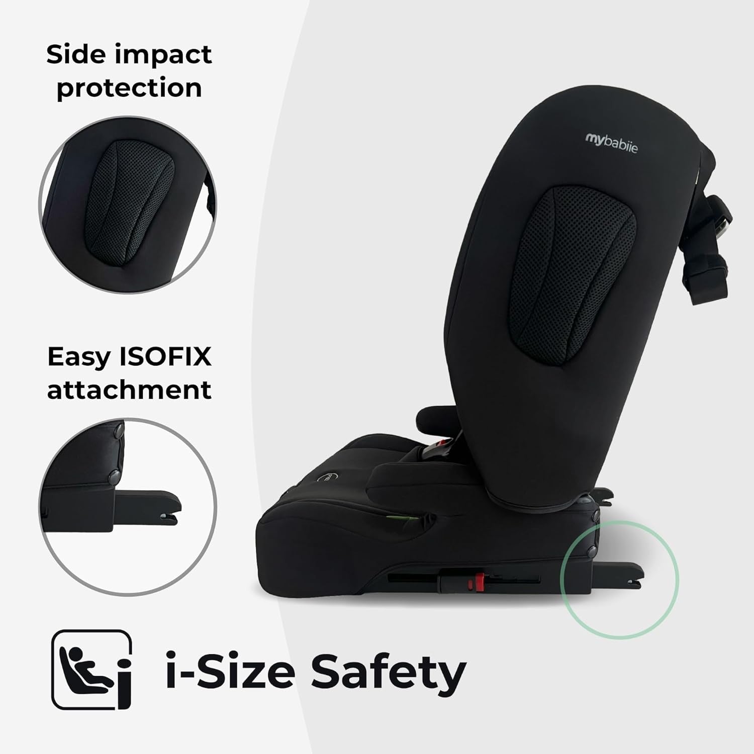 ISOFIX Toddler to Booster Car Seat i-Size Foldable Top Tether 15m–12Y