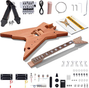 DIY Electric Guitar Kit Mahogany Body Laurel Fretboard Full Set