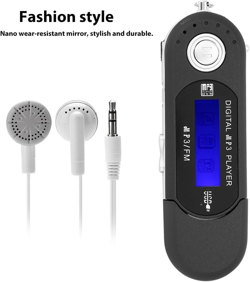 32GB USB MP3 Player with FM Radio LCD Display Earphones