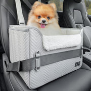 Small Dog Booster Car Seat Waterproof PU Leather Travel Bed 12kg