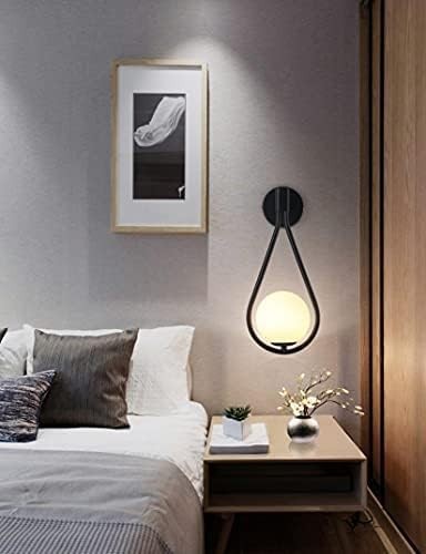 Vintage Black Globe Wall Lights 2PCS 5W LED Elegant Bedroom & Living Room