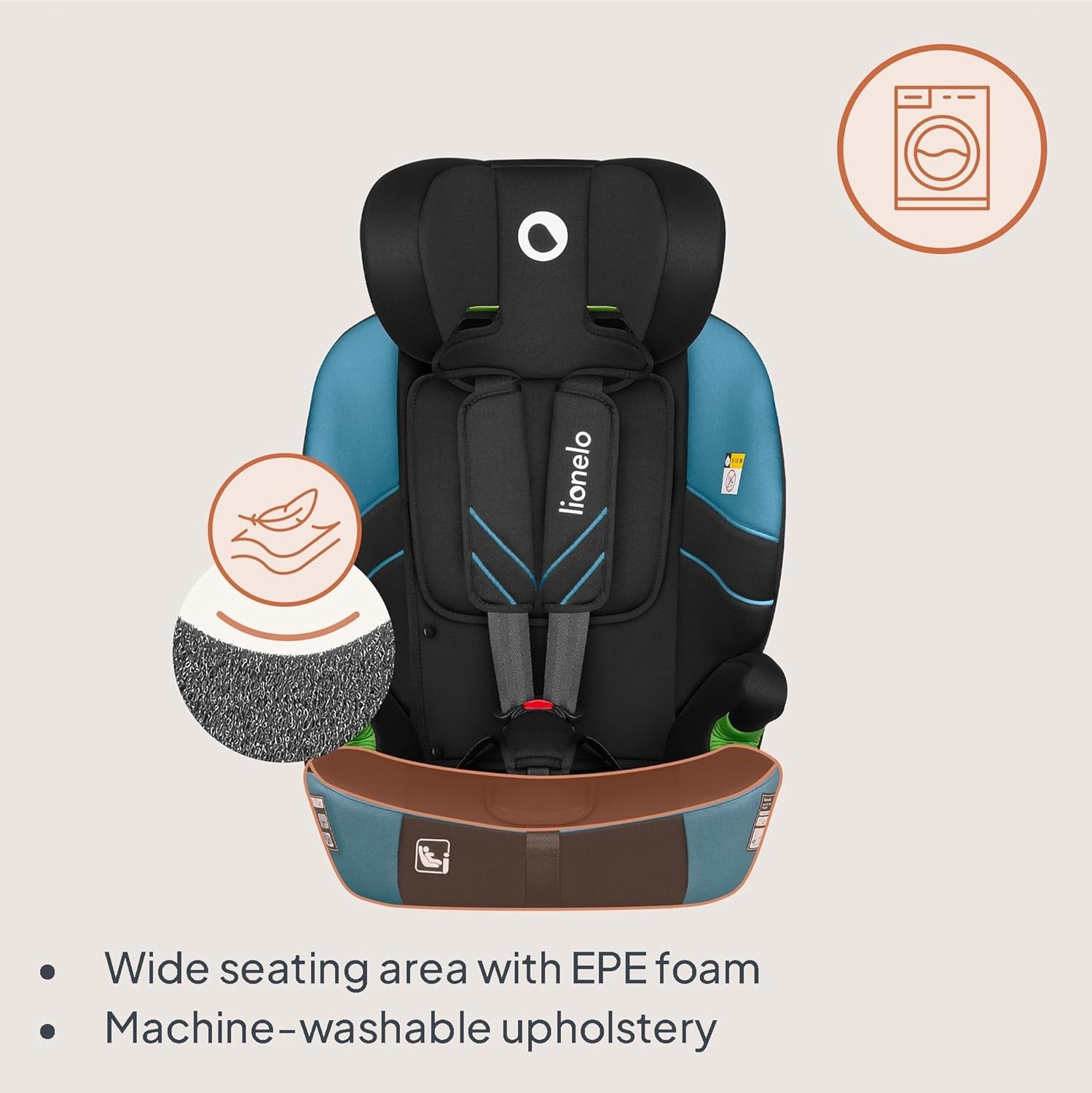 ISOFIX Child Car Seat 12 Months–12 Years Side Impact Adjustable Headrest