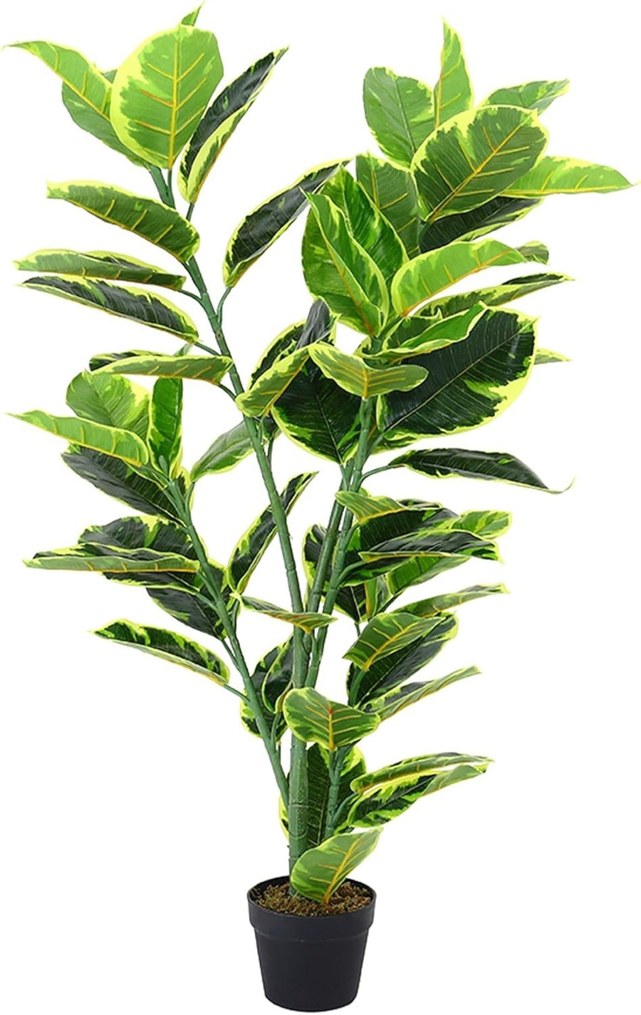 120cm Artificial Rubber Fig Tree UV Resistant Potted Green Indoor Decoration