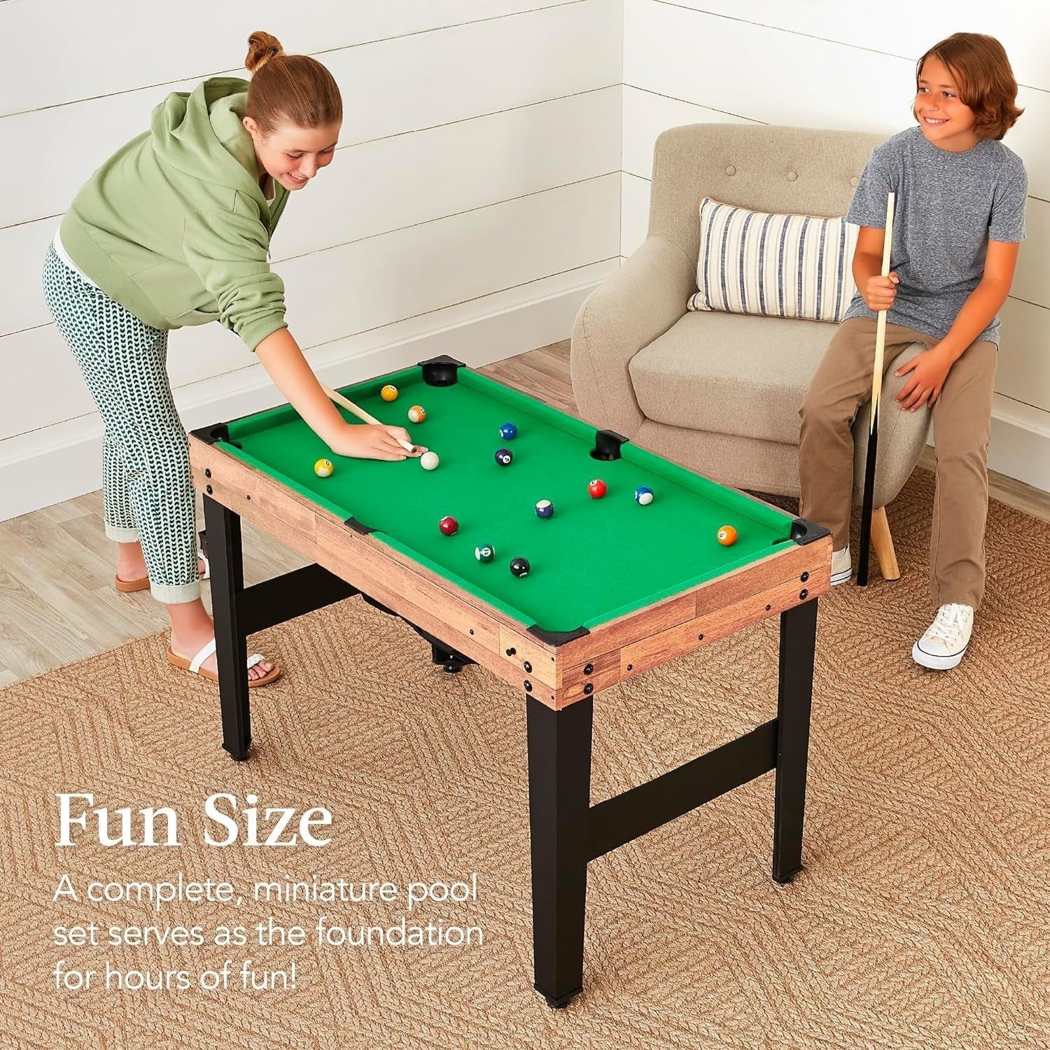 4ft 4 in 1 Multi Game Table Kids Pool Foosball Hockey Tennis