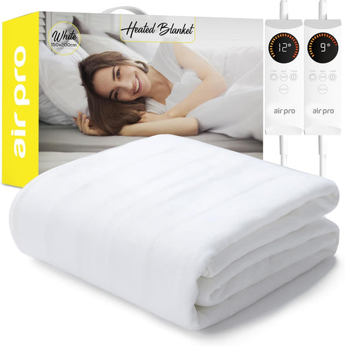 Electric Heated Underblanket King 150x200cm Dual Control Fitted Mattress