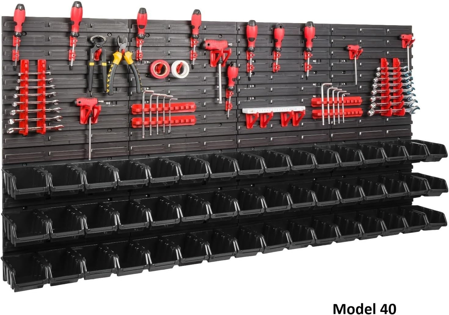 Large Wall Pegboard Tool Organizer Garage Storage Bin Rack Set