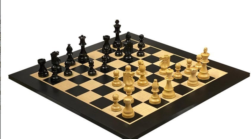 Luxury Anegre Wooden Chess Set with Weighted Pieces & Storage Case