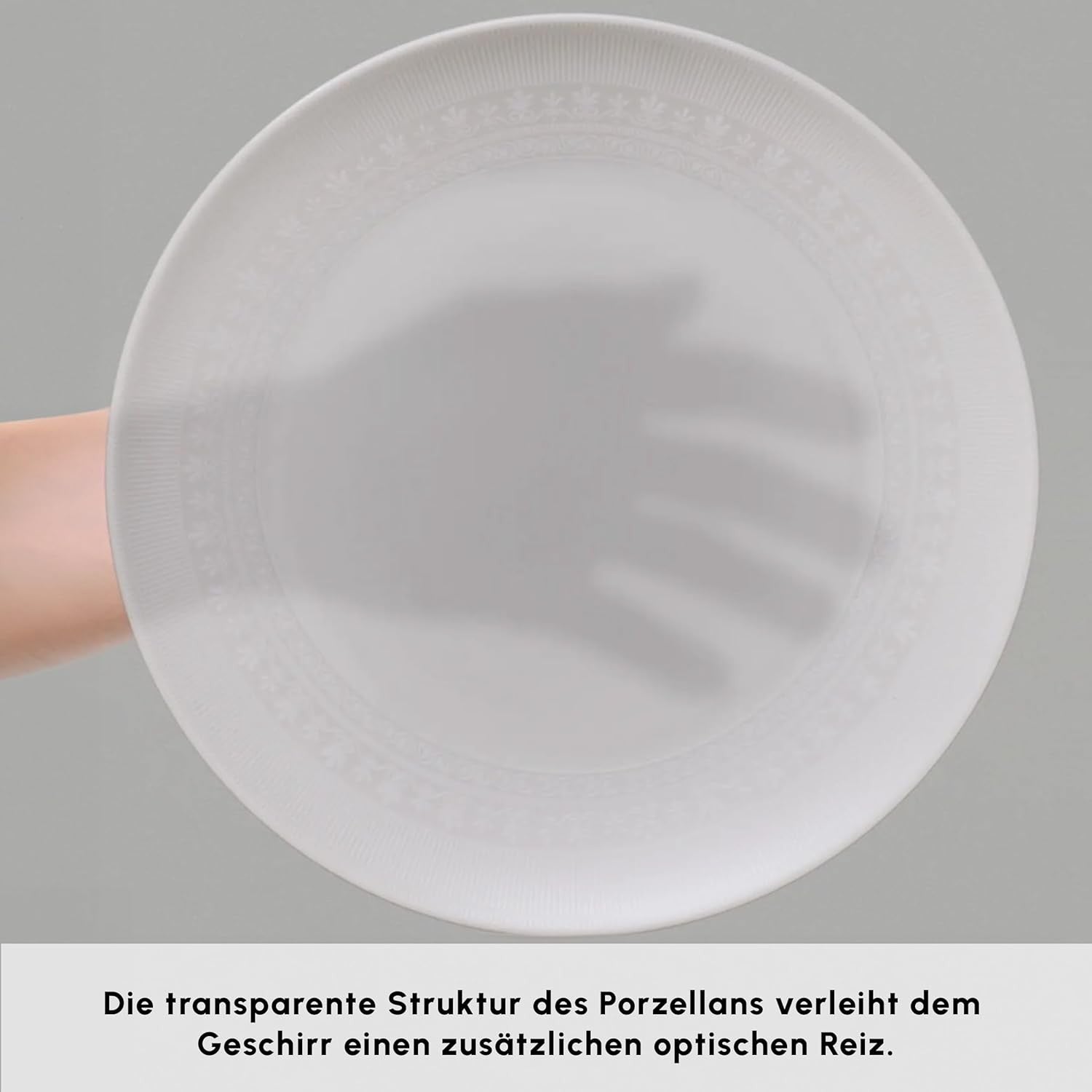 53pc Bone China Dinner Set for 12 White Plates Bowls Serving Platter