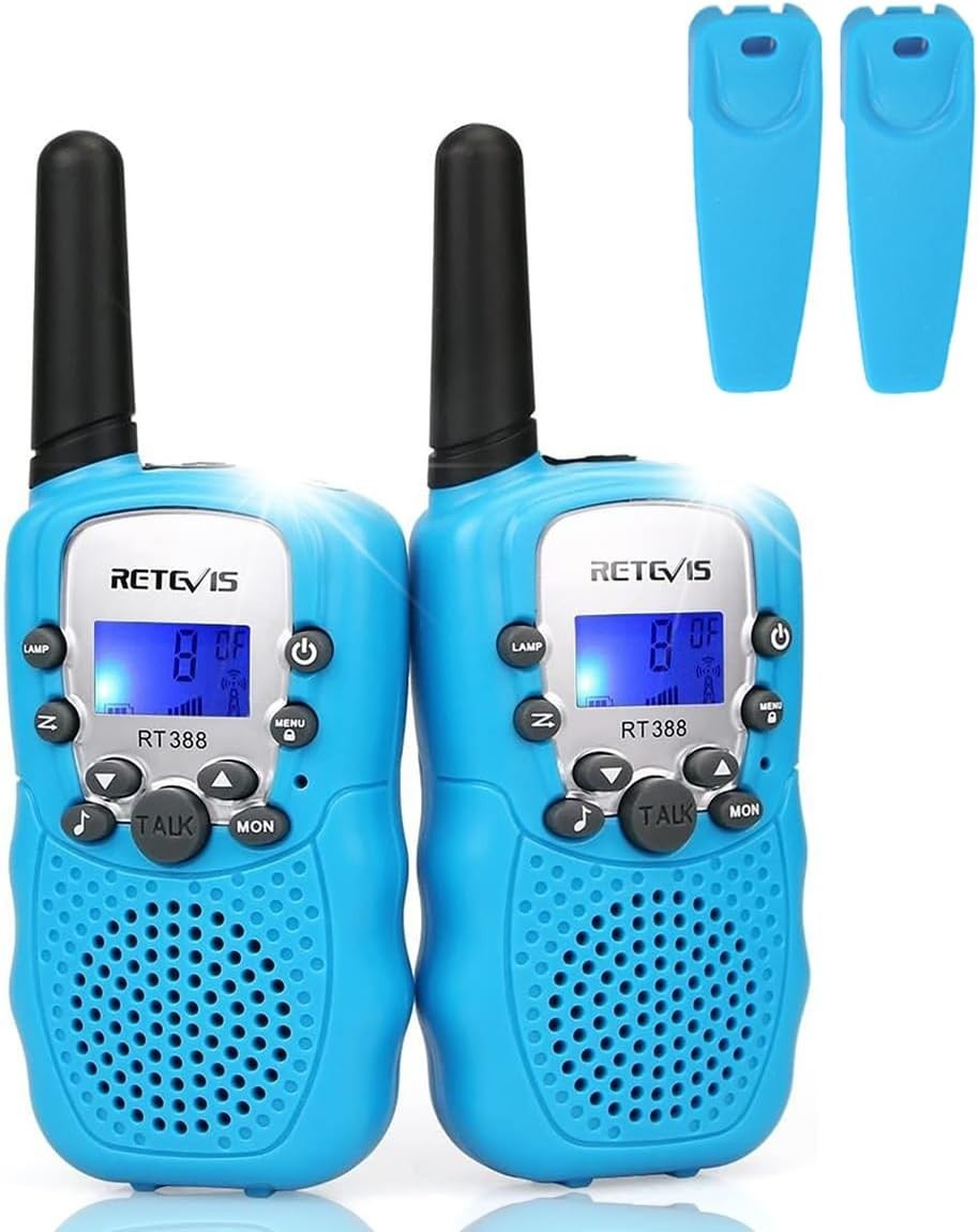 Kids Walkie Talkies 1 Pair VOX Flashlight 8 Channel Outdoor Toy Gift