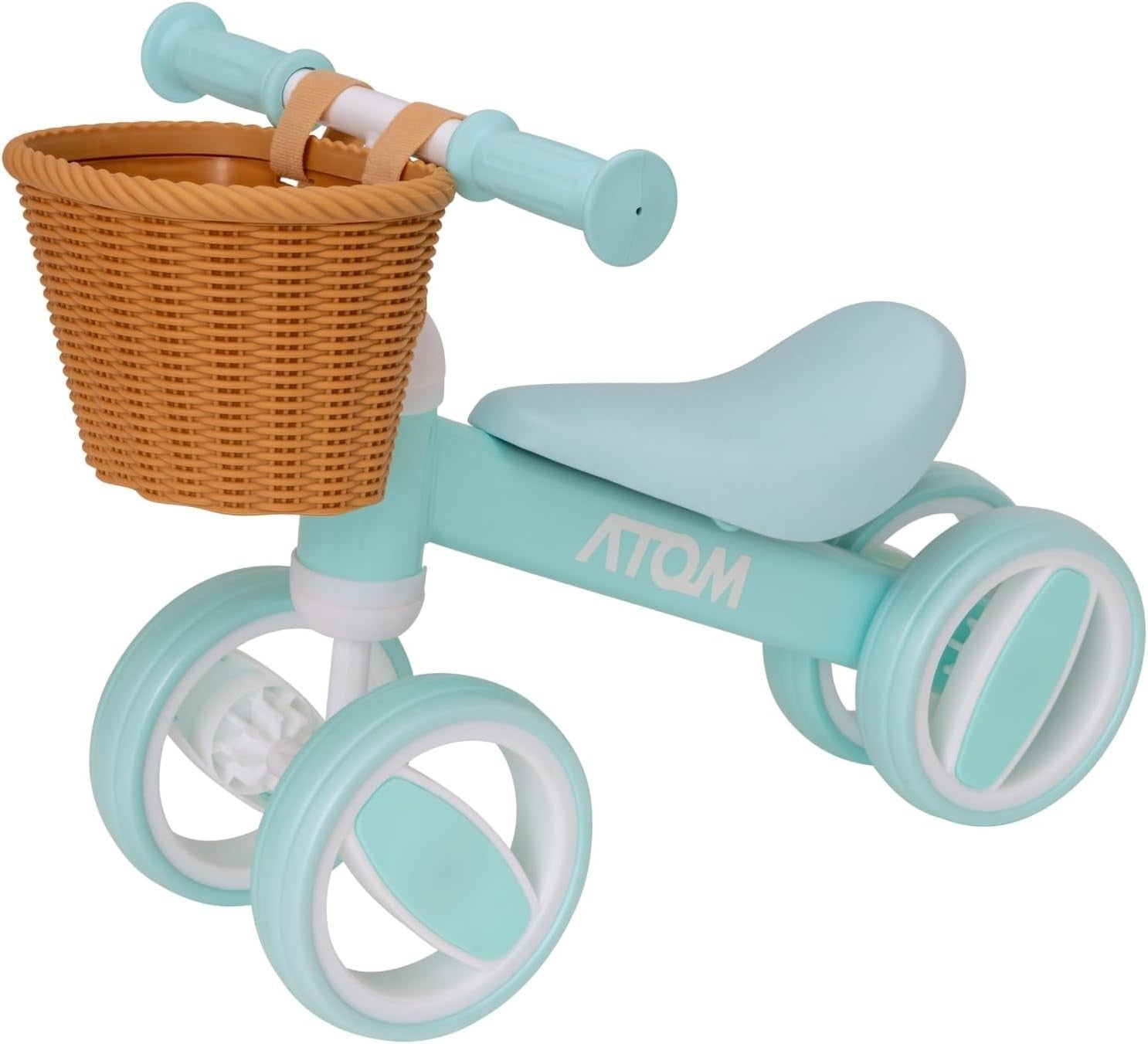 Toddler Balance Bike with Basket Lightweight Training Bike Age 1+ Green
