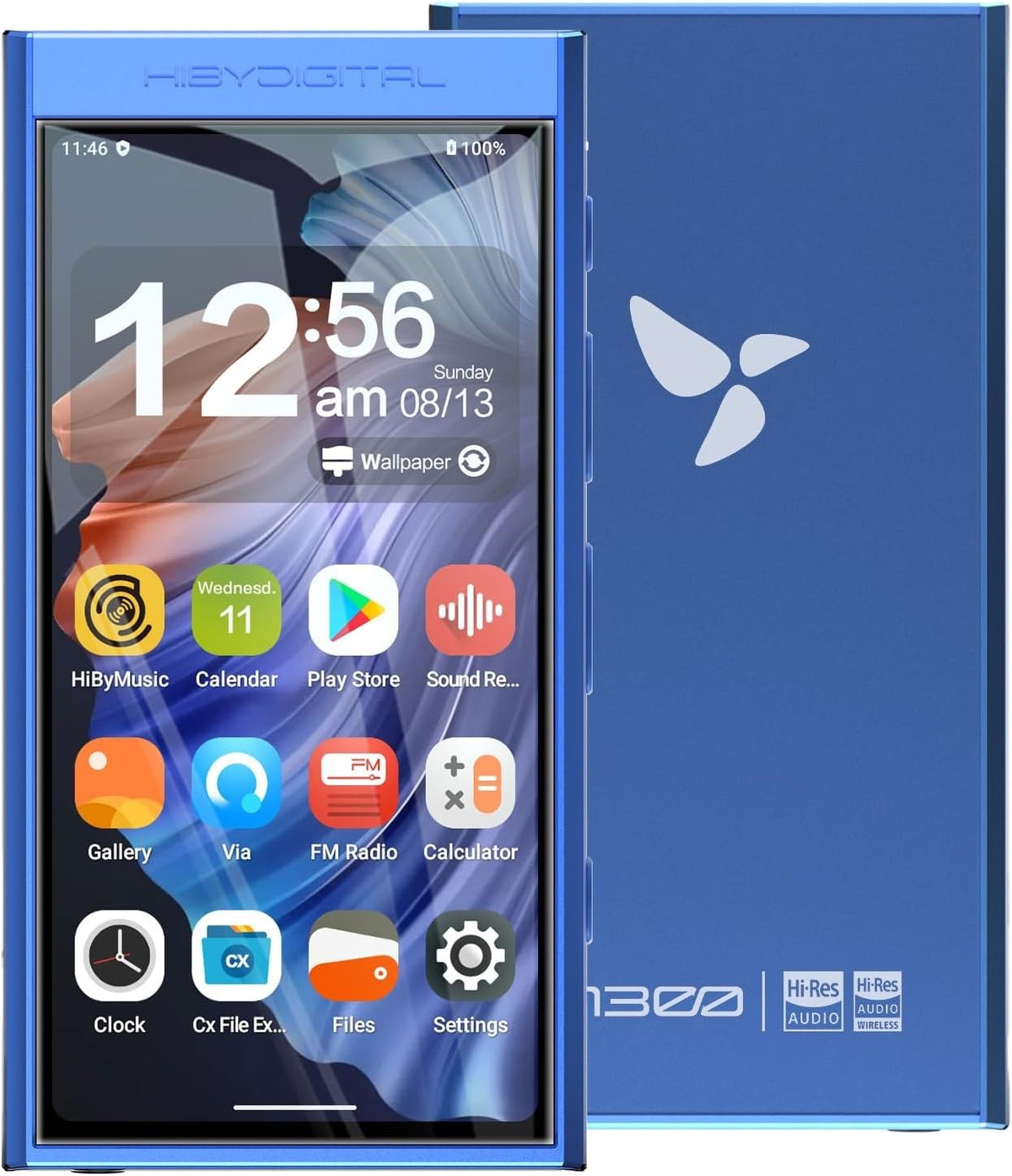 Android 13 HiFi MP3 Player Bluetooth WiFi Touchscreen 32GB Blue Portable