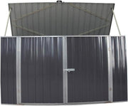 Galvanized Metal Garden Shed 0.88x2.25x1.25m Outdoor Tool & Bike Storage
