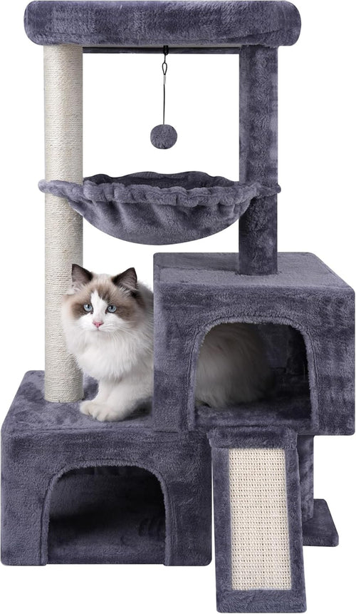 Cat Tree Tower with Condos Hammock Scratching Posts Indoor Cats