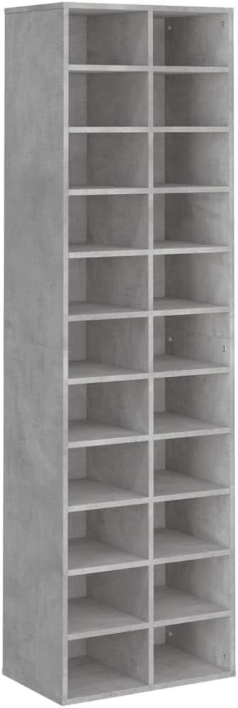 Space-Saving 22-Shelf Shoe Rack Organizer with Wall Mount, 34x54x183cm