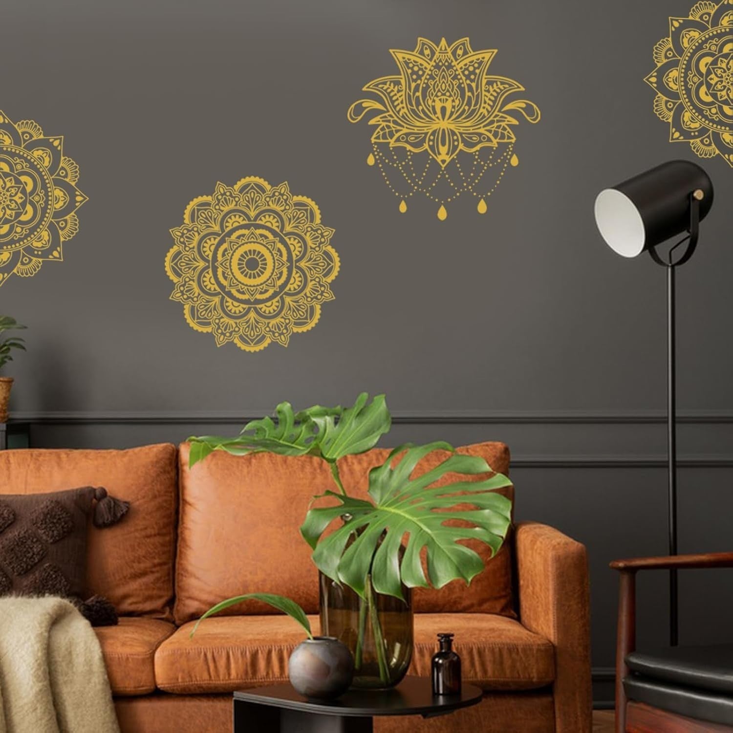 Boho Mandala Wall Sticker Removable Vinyl Home Decor 116x39cm