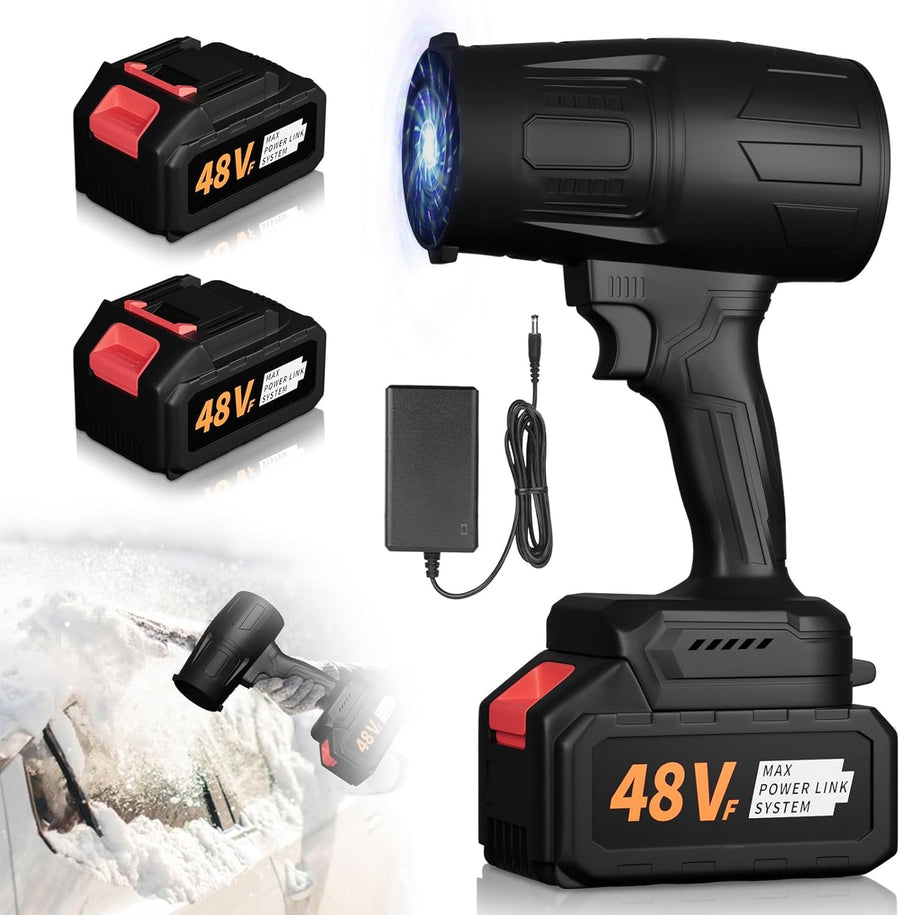 300000RPM Cordless Leaf Blower Turbo Jet 48V Dual Battery Handheld