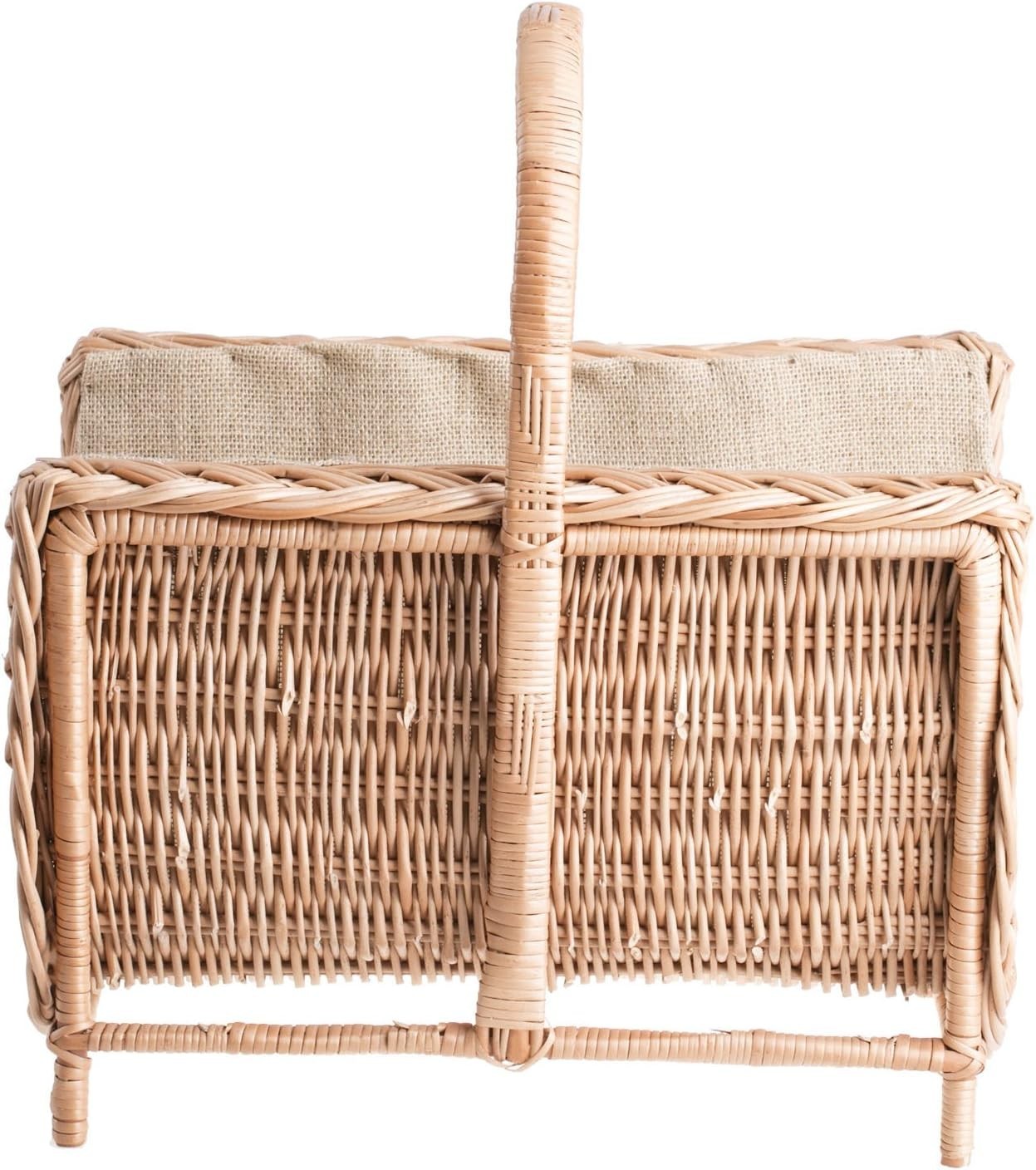 Wicker Log Basket with Handle – Stylish, Durable Indoor Fireplace Storage
