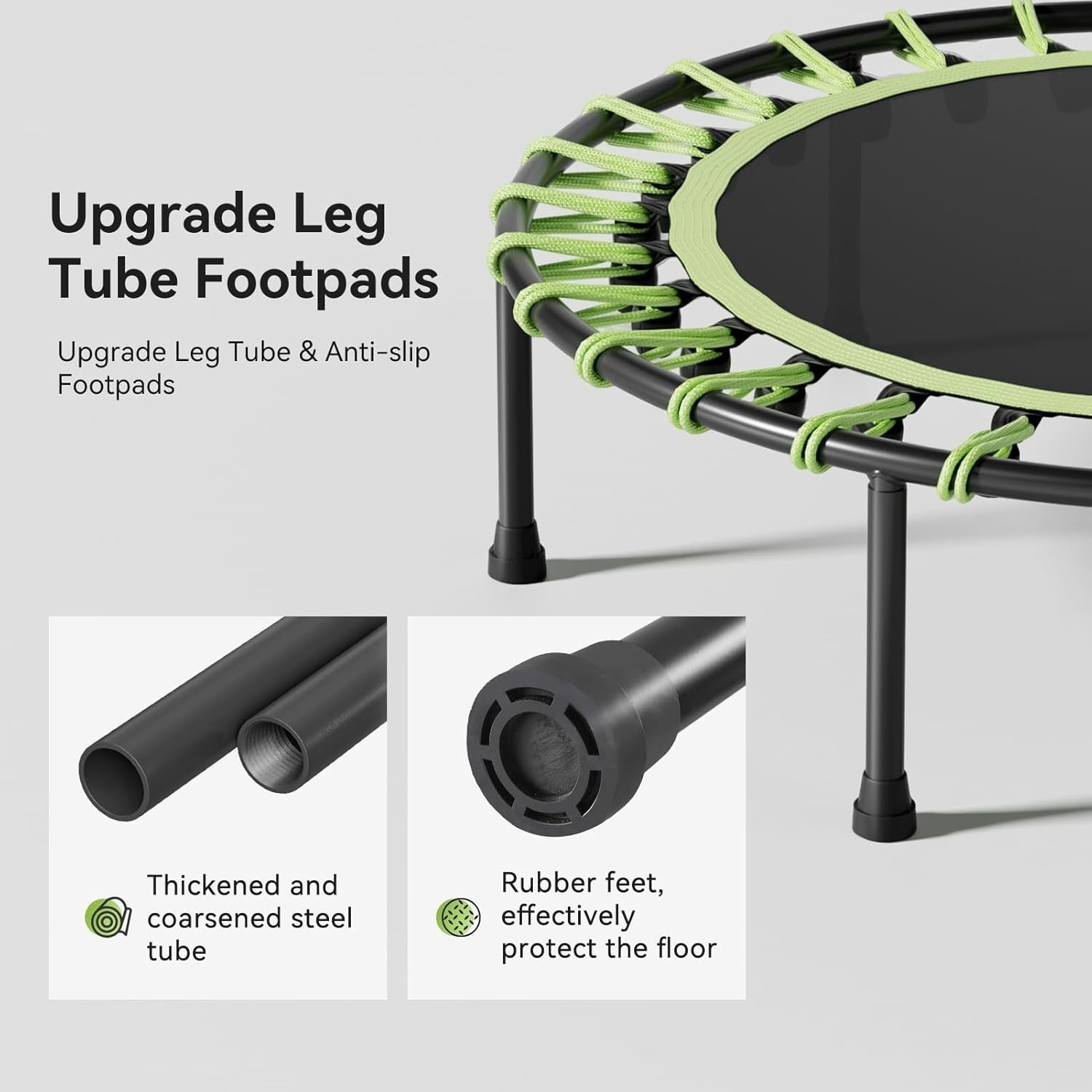 Adult Fitness Rebounder 40 Inch Quiet Bungee Trampoline 150KG Indoor