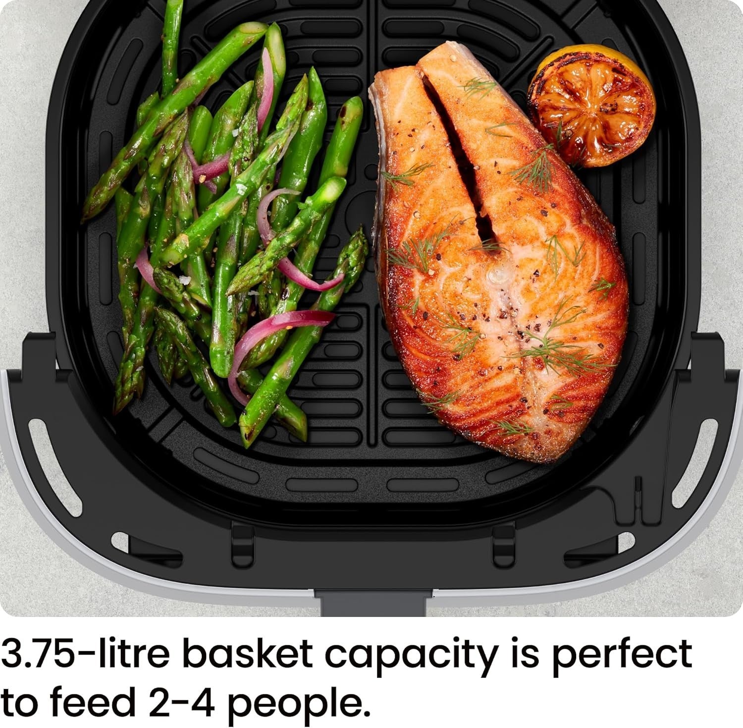 3.75L Air Fryer Window Hi-Fry 235°C Touch Control 4 Presets Compact