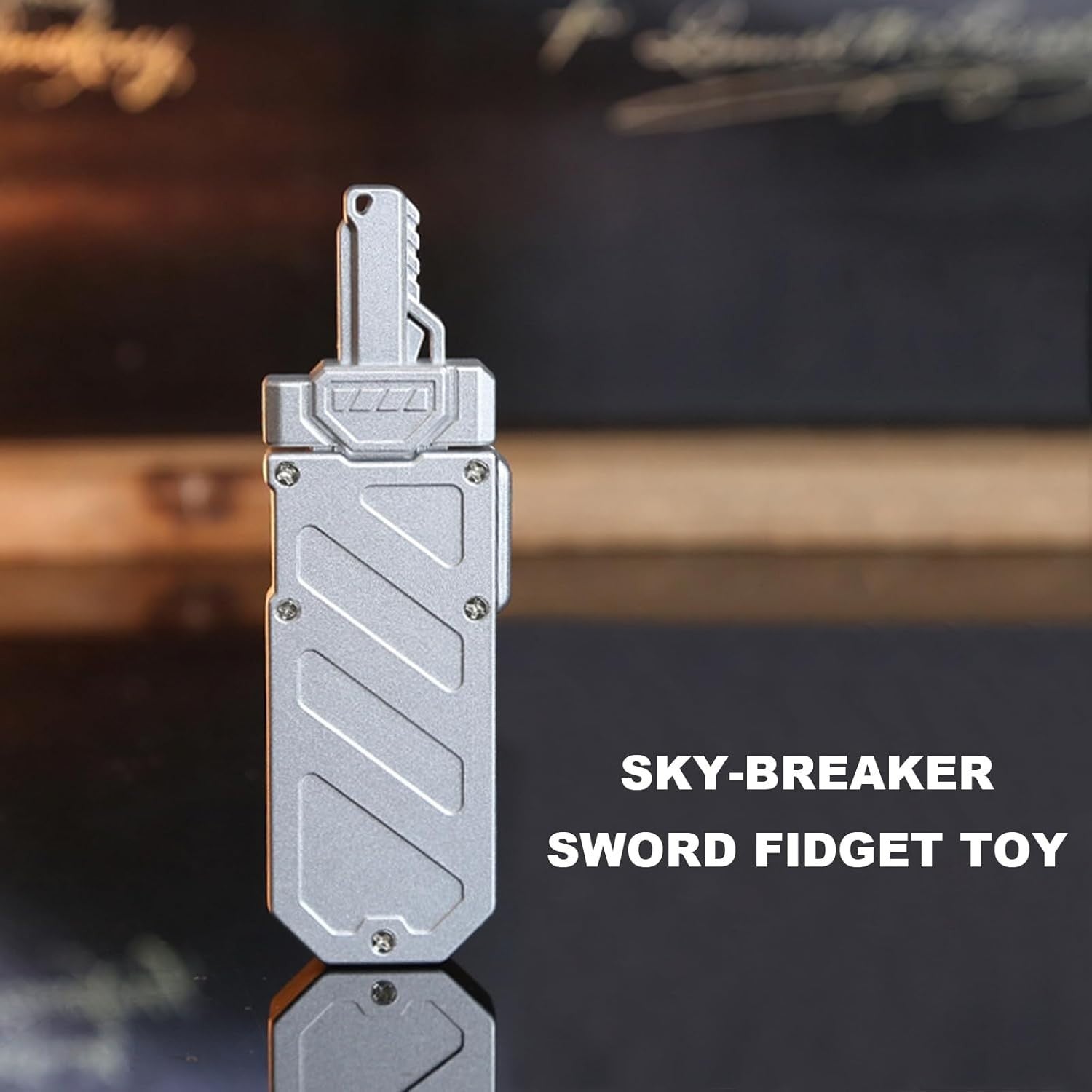 Metal Sword Fidget Slider Clicker Silent Stress Relief EDC