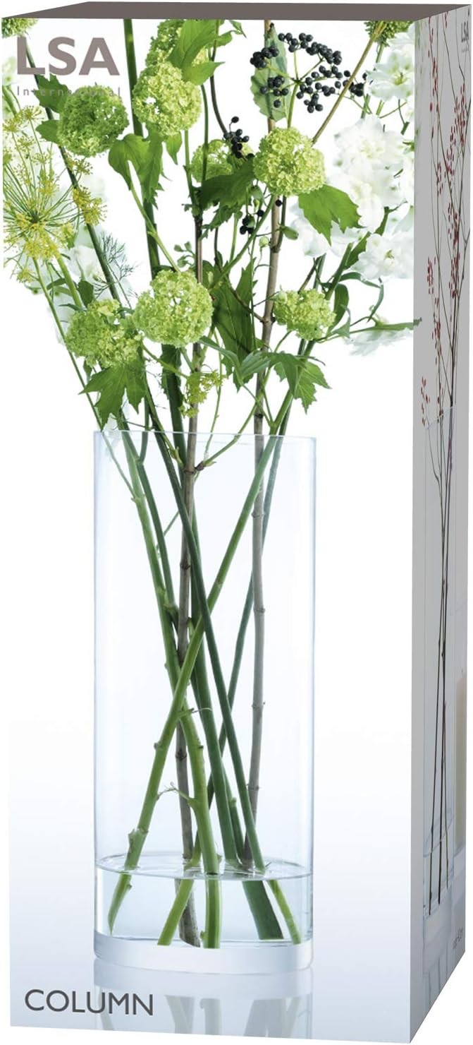 Extra Tall Clear Glass Cylinder Vase 42cm Modern Flower Candle Holder