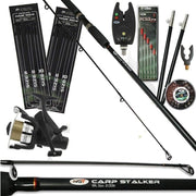 8FT Carp Fishing Rod Reel Bite Alarm Tackle Set Combo Kit