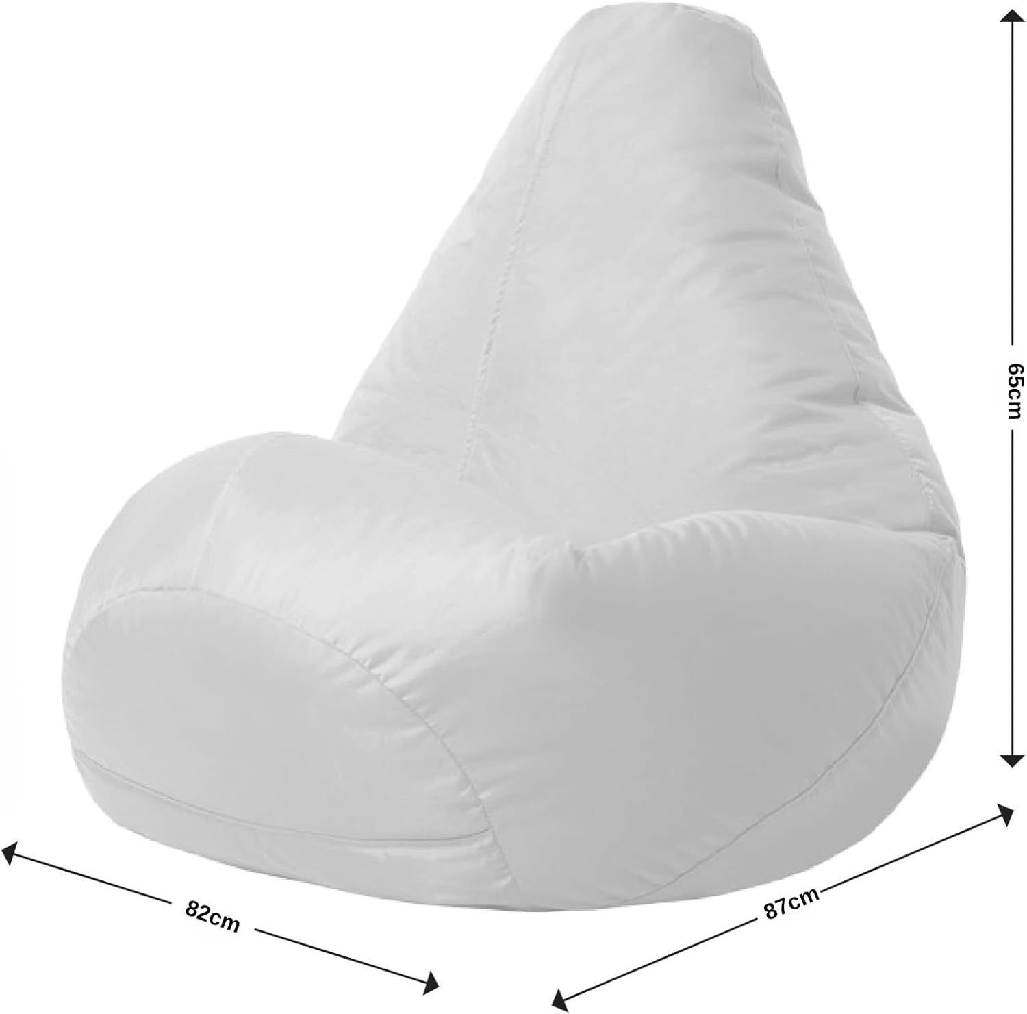 Aqua Blue Bean Bag Chair - Large, Waterproof, Gaming & Lounge Recliner, Kids Saf