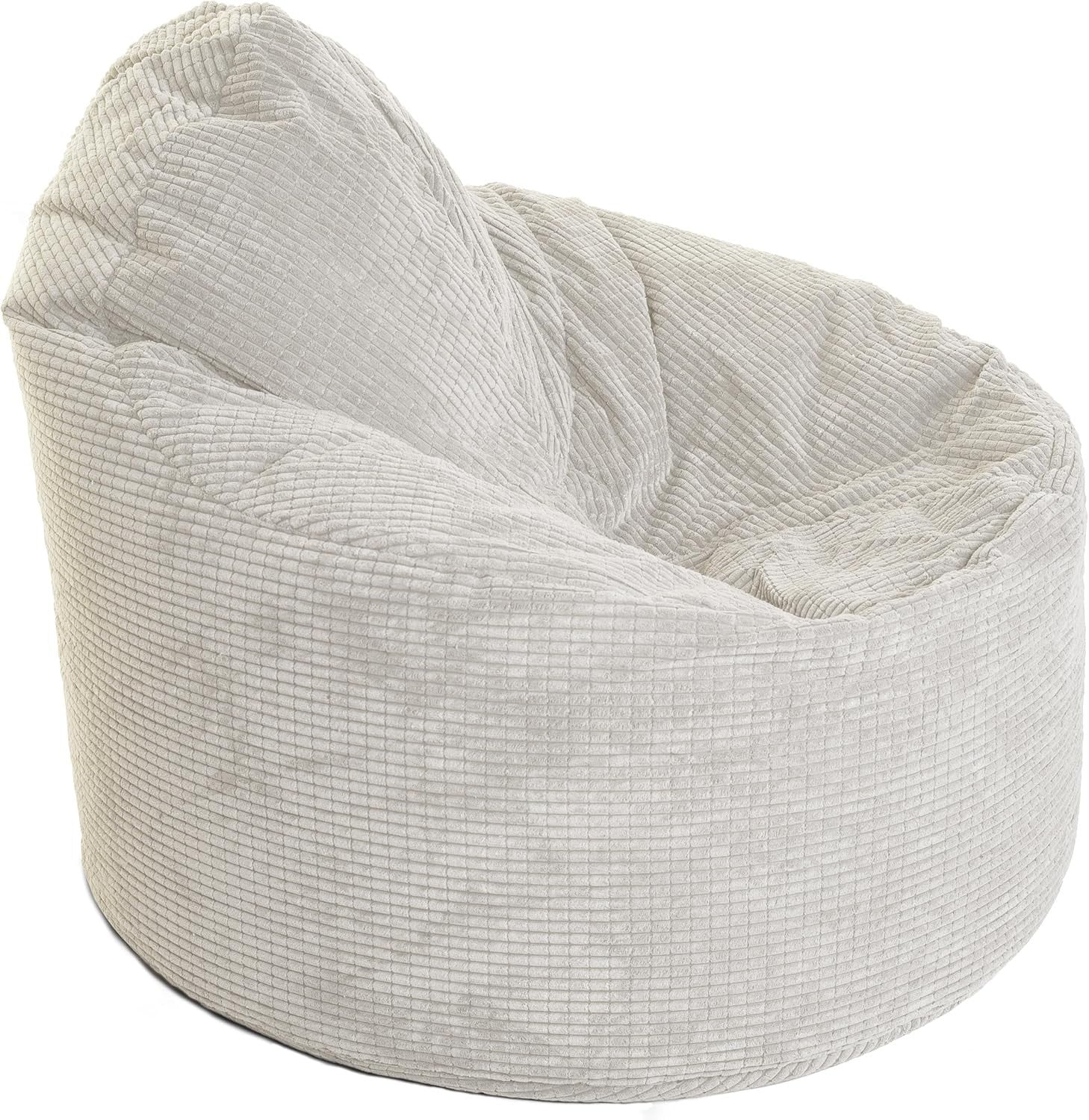 Luxury Monster Size Corduroy Beanbag Chair - Soft, Portable, Adult Lounge