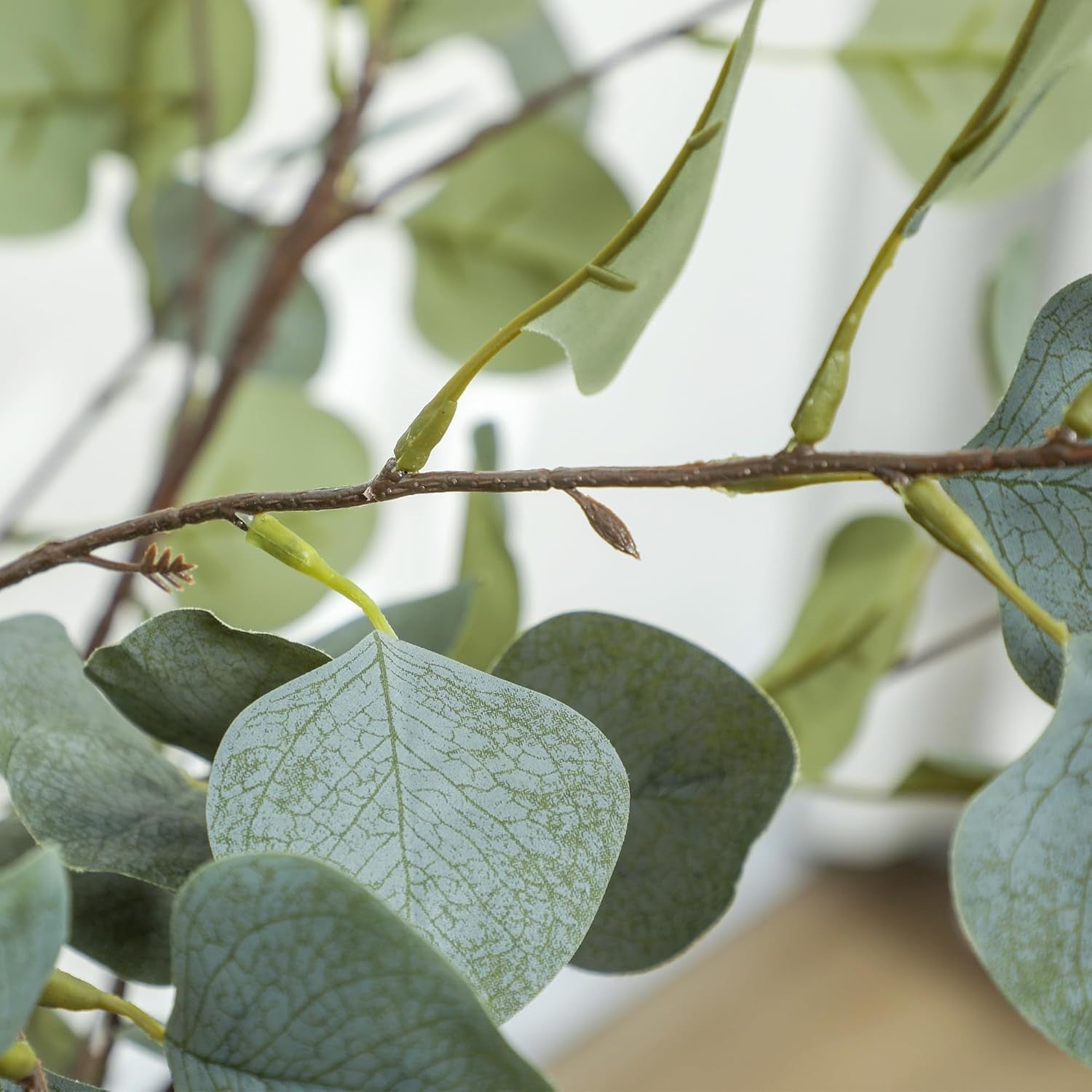 150cm Artificial Eucalyptus Tree Silver Dollar Leaves in Pot Home Garden Decor