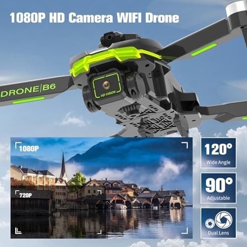 HURSVIE 4K Camera Drone for Kids & Adults – Brushless RC Quadcopter, 2 Batteries