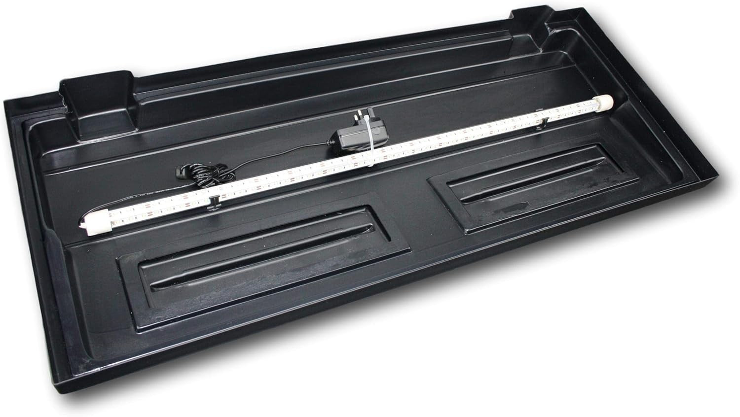 300L Glass Aquarium Fish Tank With LED Lid Large Tropical Display
