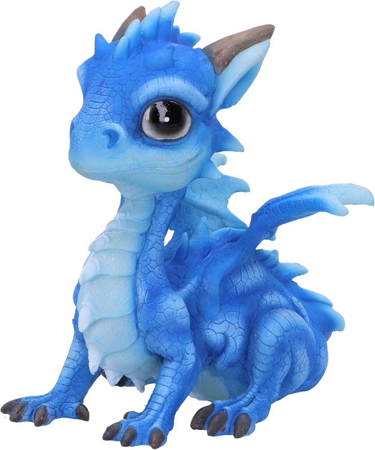 Blue Ice Dragon Figurine 12.3cm | Baby Dragon Ornament Gift | Resin Hand-Painted