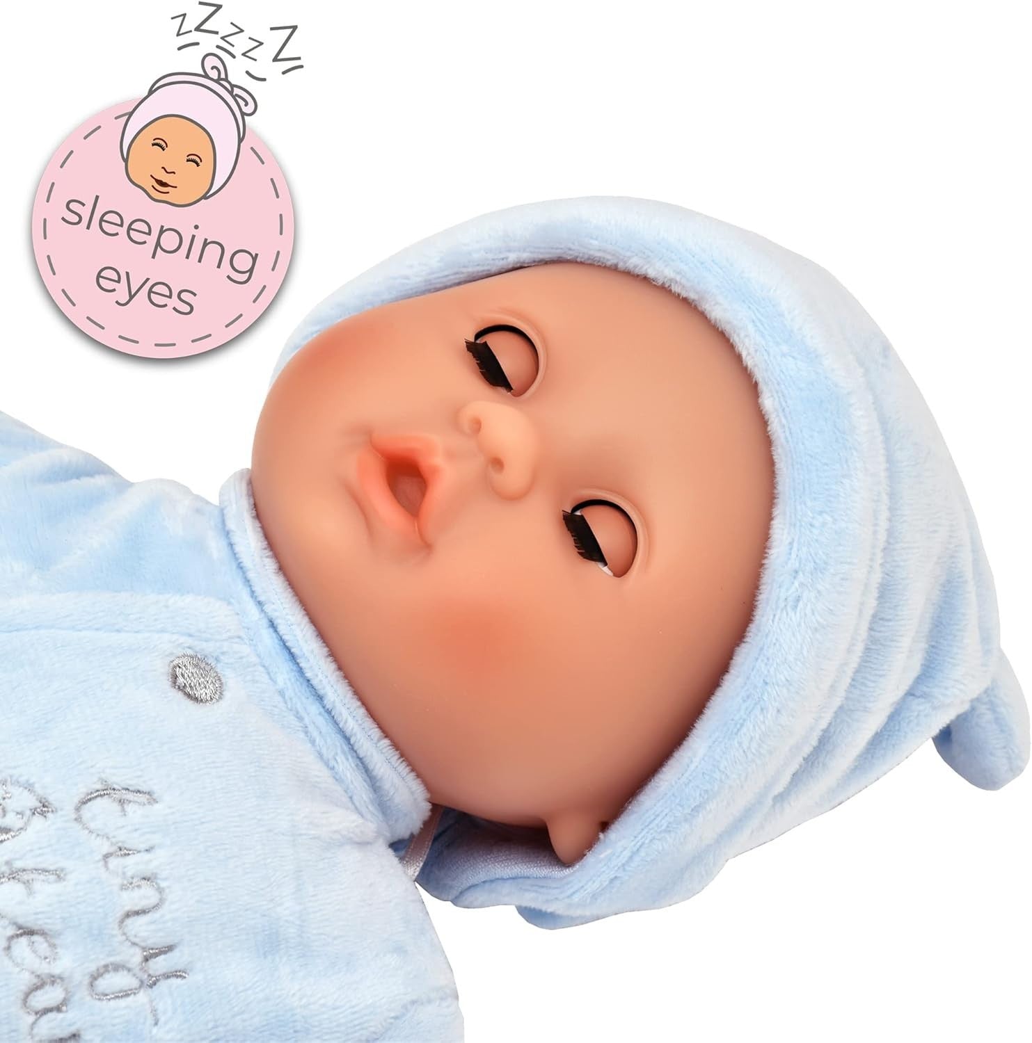 Soft Baby Doll 38cm with Sleeping Eyes Dummy Cuddly Toddler Toy