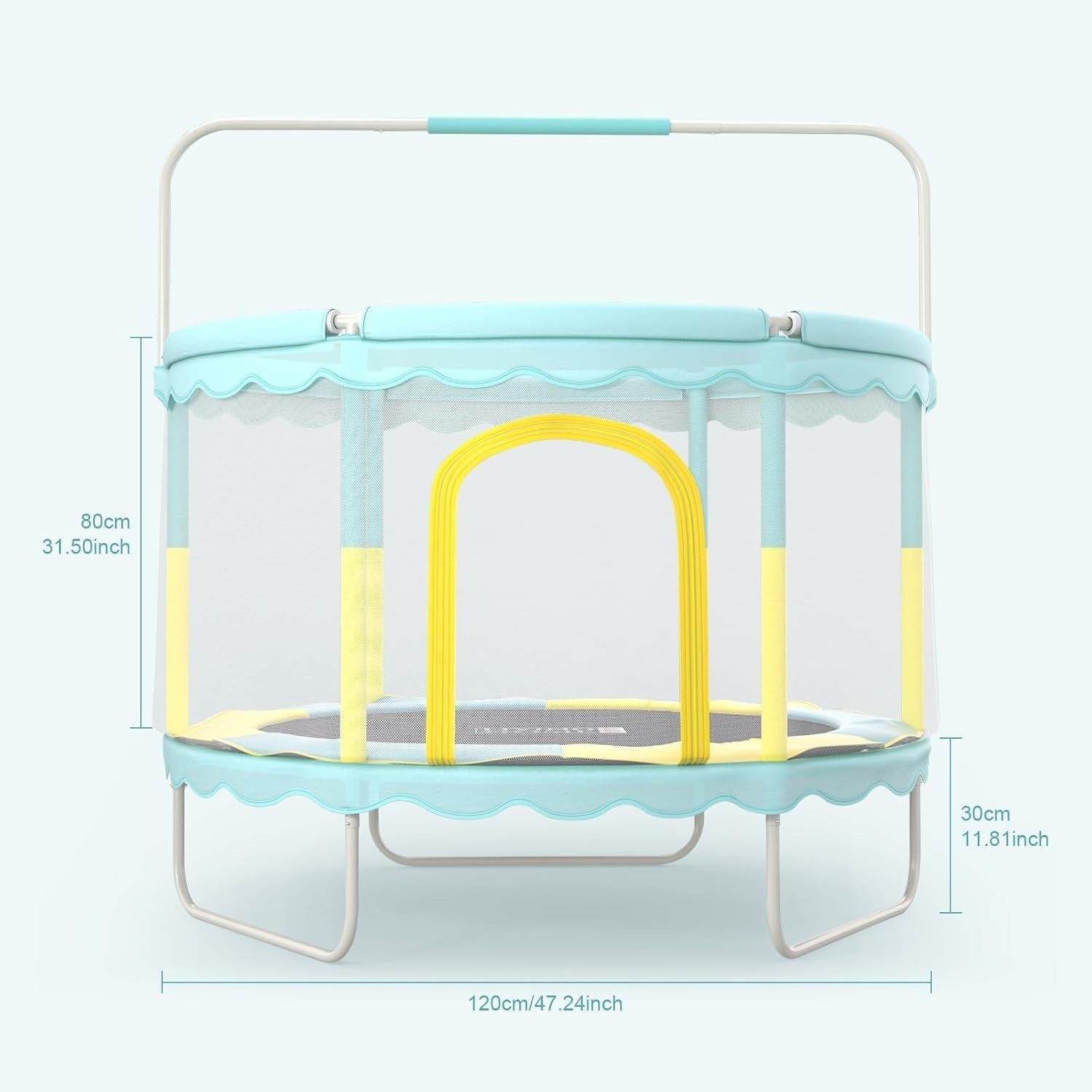 4FT Toddler Trampoline Kids Indoor Outdoor Play Set Enclosure Hoop
